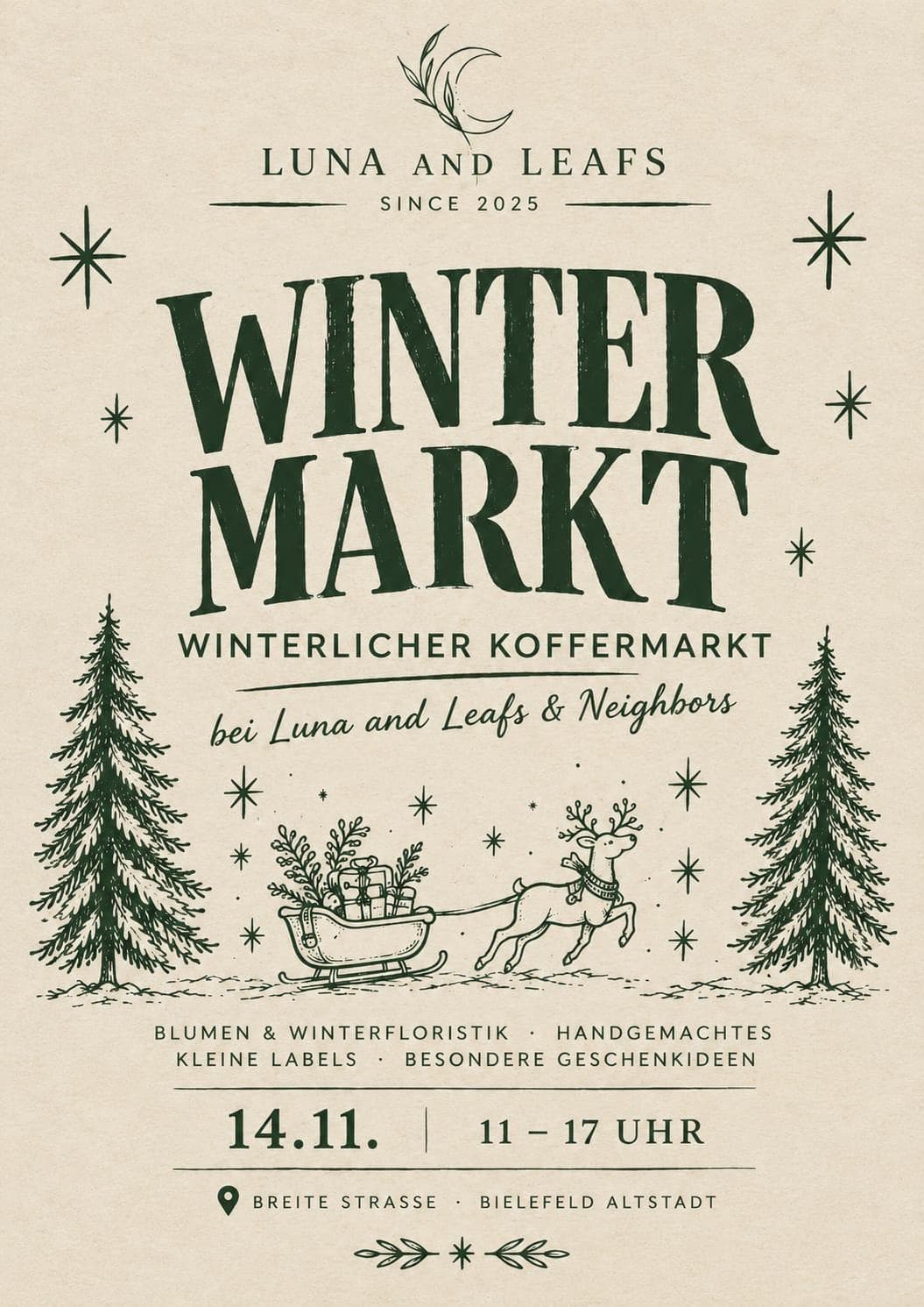 Wintermarkt in Bielefeld von Luna & Leafs