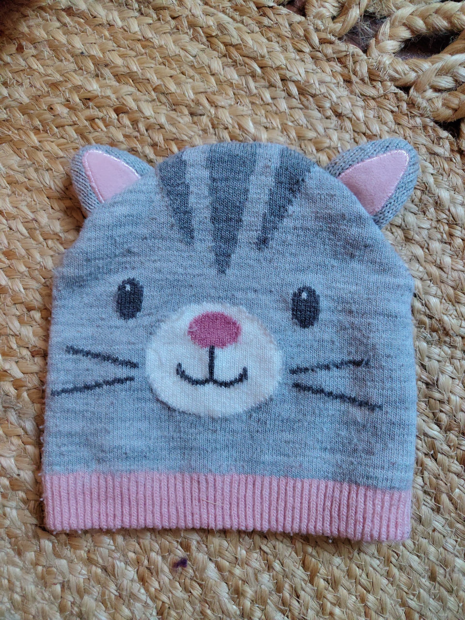 Katzen Strickmütze Gr. 52-53
