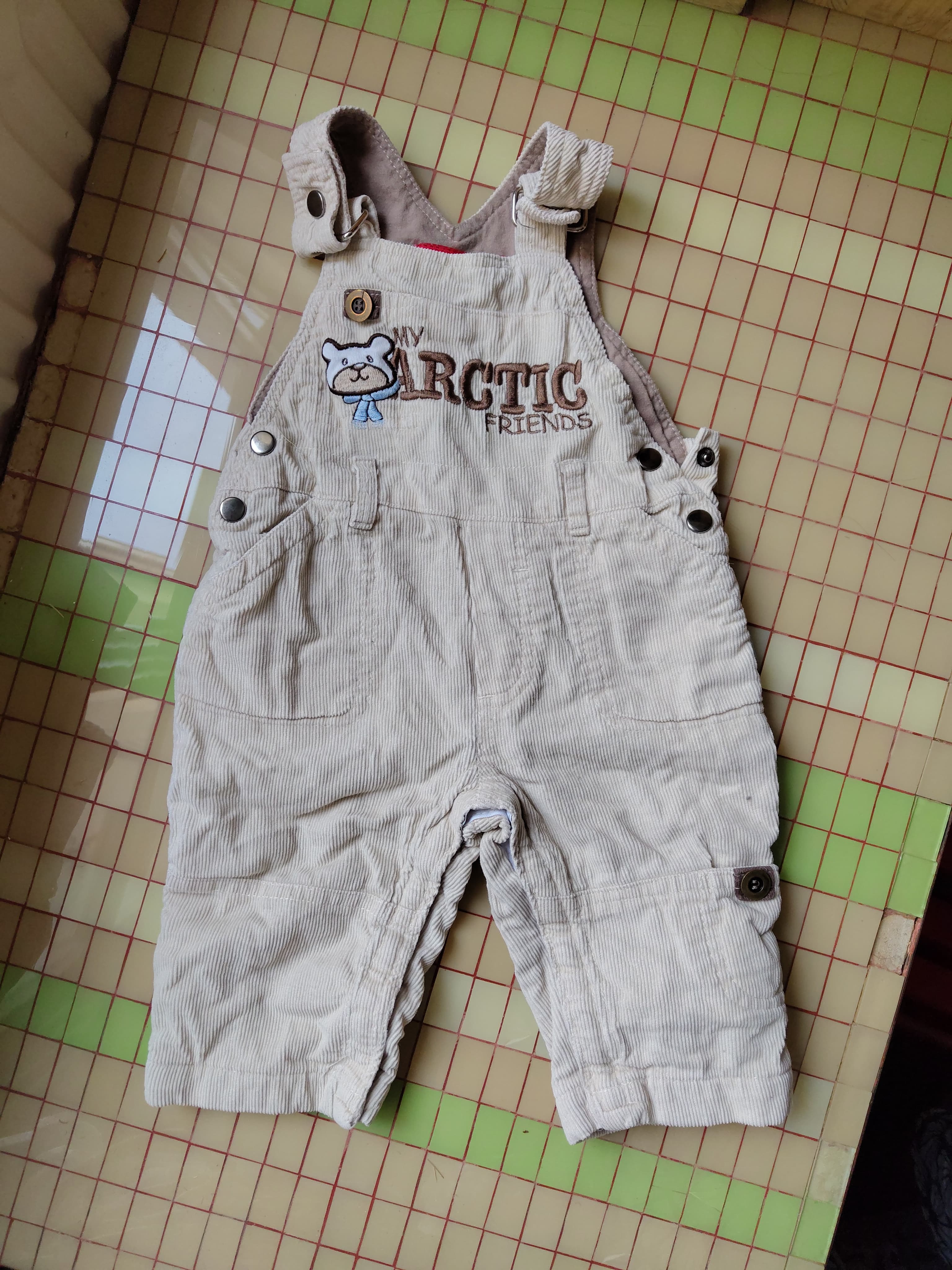 Warme gefütterte Cordlatzhose Gr. 62